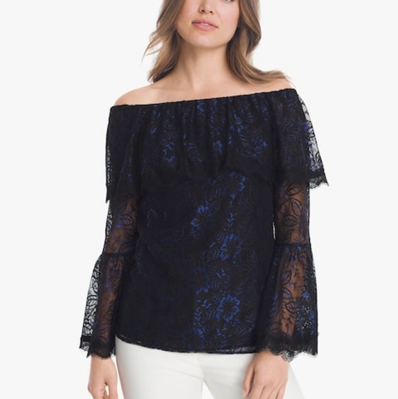 OFF-THE-SHOULDER LACE TOP - Picture 4 of 4